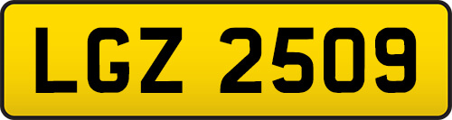 Motoreg Registration Plate LGZ 2509