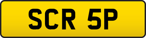 Motoreg Registration Plate SCR 5P